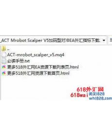 ACT Mrobot Scalper V5加码型对冲EA下载